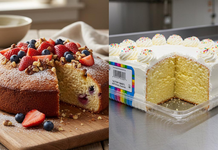 تفاوت کیک خانگی و صنعتی